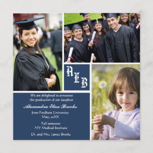 Anuncio de graduación con foto de Monogram Square