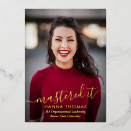 Anuncio de Graduación con Foto de Papel Aluminio M