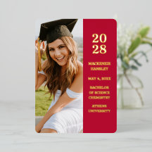 Anuncio de graduación con foto de papel metálico m