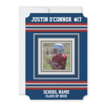 Anuncio de graduación con foto de rayas de deporte