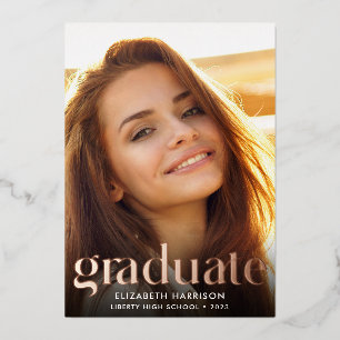Anuncio de graduación con foto de tipo moderno en