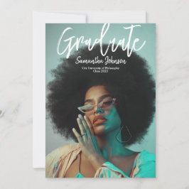 Anuncio de Graduación con Foto en Letra Moderna