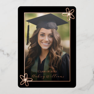 Anuncio de Graduación con Foto en Papel de Estaño 