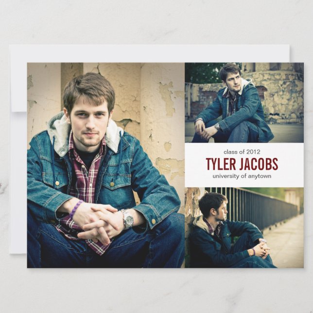Anuncio de graduación con foto Grunge XL (Anverso)
