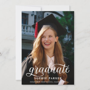 Anuncio de graduación con foto minimalista moderna