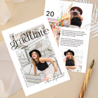 Anuncio de graduación con foto moderno y minimalis