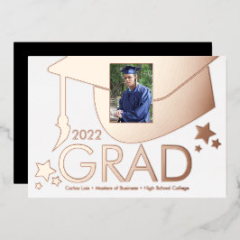Anuncio de graduación con foto y foil estampado