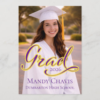 Anuncio de graduación con foto y invitación a fies