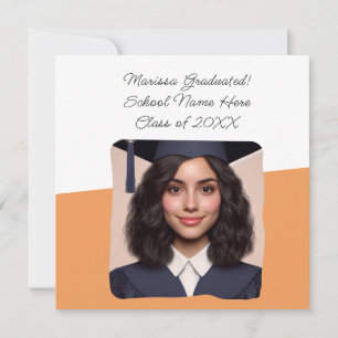 Anuncio de Graduación con Foto y Tipografía Person