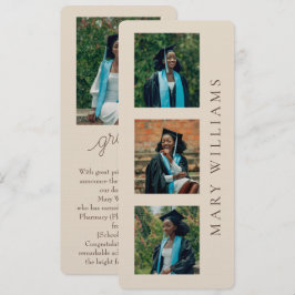 Anuncio de graduación con fotos y texto personaliz