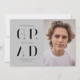 anuncio de graduación con letra moderna elegante