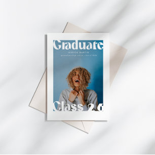 Anuncio de graduación con portada inspirada en rev