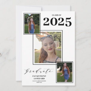 Anuncio de graduación con varias fotos
