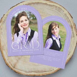 Anuncio de graduación de arco moderno de lavanda 2
