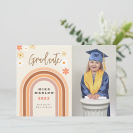 Anuncio de graduación de arcoíris genial