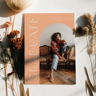 Anuncio de graduación de Boho Graduate Peach