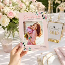 Anuncio de Graduación de Chica Floral Chic Pastel