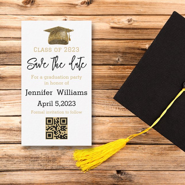 Anuncio de graduación de código QR para guardar la (Subido por el creador)