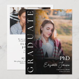 Anuncio de graduación de doctorado en fotografía m