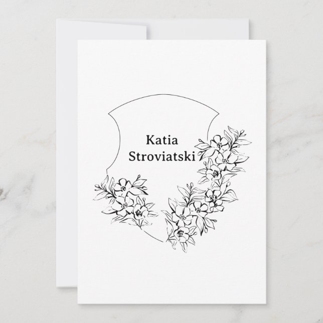 Anuncio de graduación de escudo en negro y blanco (Anverso)