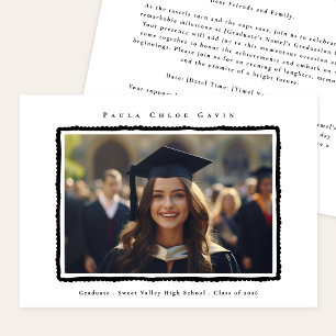 Anuncio de graduación de escuela secundaria con ma