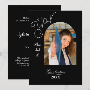 Anuncio de graduación de escuela secundaria modern