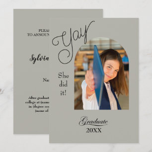 Anuncio de graduación de escuela secundaria modern