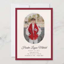 Anuncio de graduación de escuela secundaria ovalad