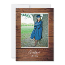 Anuncio de graduación de escuela secundaria rústic