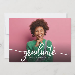 Anuncio de graduación de escuela secundaria simple