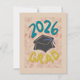Anuncio de graduación de estilo grunge de la promo