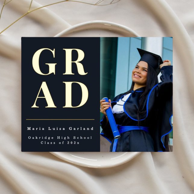 Anuncio de graduación de foto azul moderno 2026 (Subido por el creador)
