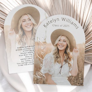 Anuncio de graduación de foto con guion moderno 2