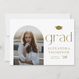 Anuncio de graduación de foto de archivo minimalis