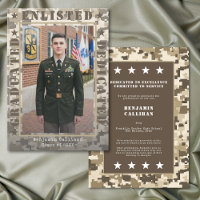 Anuncio de graduación de foto de camuflaje de alis