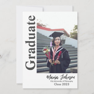 Anuncio de Graduación de Foto de Graduado Moderno