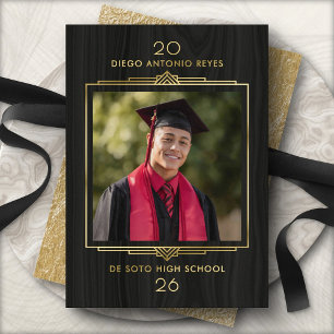 Anuncio de graduación de foto de niños varones