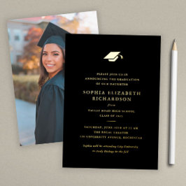 Anuncio de graduación de foto en blanco y negro cl