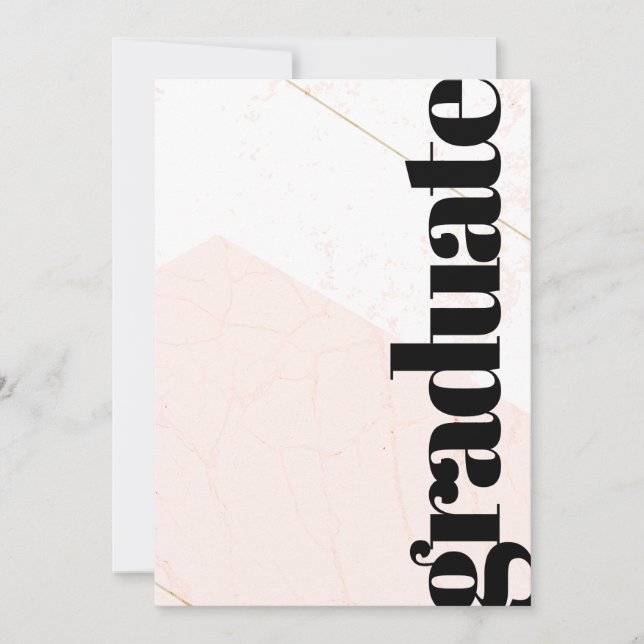 Anuncio de graduación de foto estética rosa (Anverso)