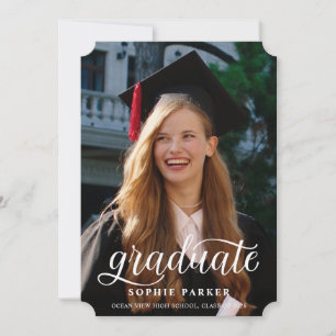 Anuncio de graduación de foto minimalista moderna
