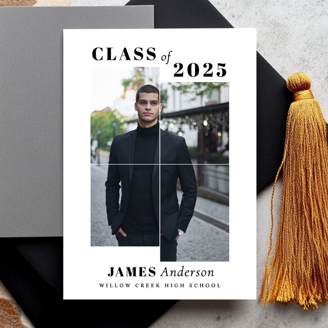 Anuncio de graduación de foto moderna simple (Subido por el creador)