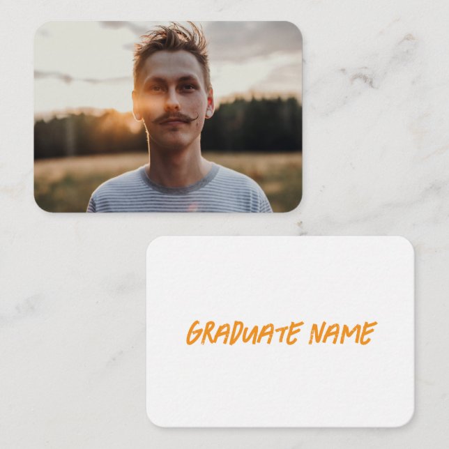 Anuncio de graduación de foto personalizada para m (Anverso / Reverso)