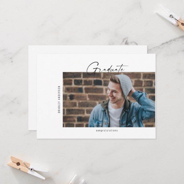 Anuncio de Graduación de Foto Simple (Anverso/Reverso In Situ)