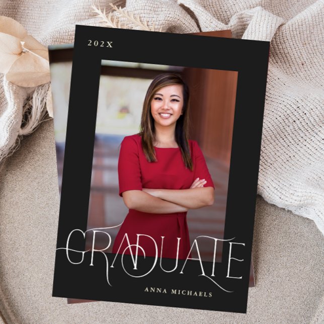 Anuncio de graduación de foto tipo dos elegante (Subido por el creador)