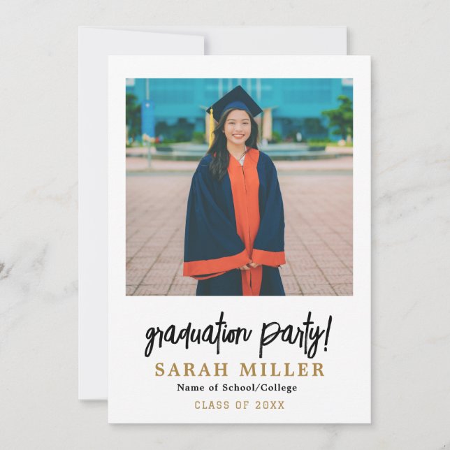 Anuncio de graduación de fotografía de posgrado de (Anverso)