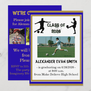 Anuncio de graduación de fútbol de la clase superi