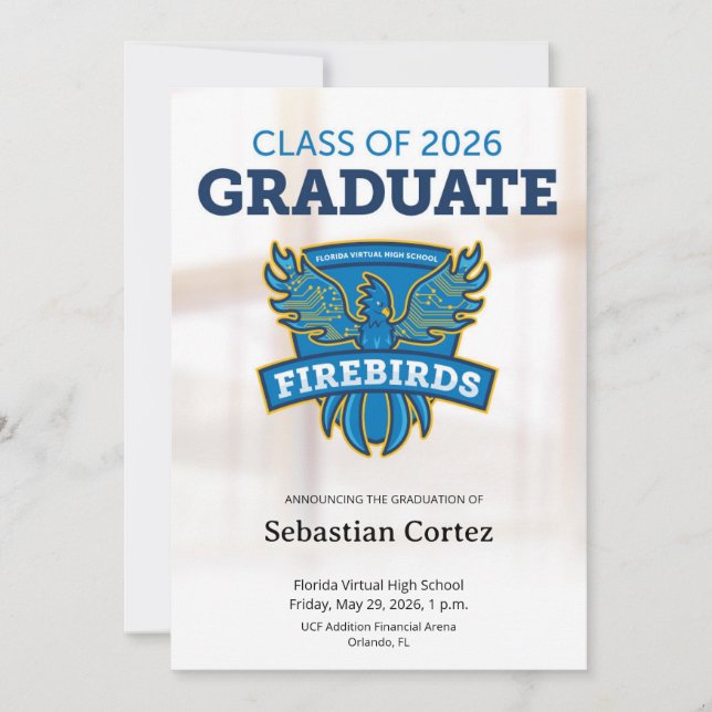 Anuncio de graduación de FVHS 2026 (Ligero) (Anverso)