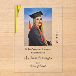Anuncio de graduación de Gold Satin High School