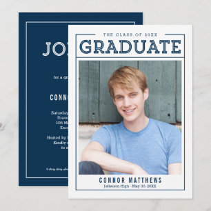 Anuncio de graduación de grado moderno Invitación