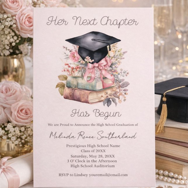 Anuncio de graduación de Her Next Chapter Books (Subido por el creador)